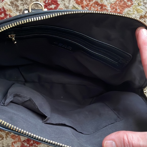 Bebe Black Bag -zip top closure gold hardware removable shoulder strap- - Picture 12 of 15